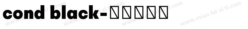 cond black字体转换